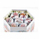 PVC BUNKA GLOSSTYLE BUNKE V ŠKATLI 14 KOSOV 5 CM 7 POSUTIH, 7 GLADKIH