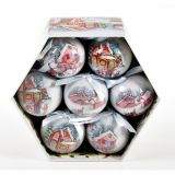 PVC BUNKA GLOSSTYLE BUNKE V ŠKATLI 14 KOSOV 5 CM 7 POSUTIH, 7 GLADKIH