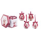 BELE BUNKE IZ UMETNE MASE Z JELENČKI, 14 KOSOV, PREMER 75 MM