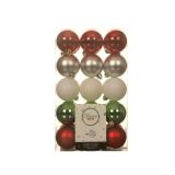 BUNKE ZA NOVOLETNO JELKO BELE/RDEČE/SREBRNE/ZELENE BARVE, 30/1, FI 60 MM