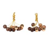 OKRASEK ZA JELKO GLOSSTYLE BUNKICE NA ŽICI 2 CM 2/1 RJAVE