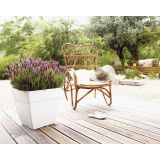 PE ZUNANJI LONEC CAPRI KVADRATEN BEL 40 CM