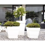 PE ZUNANJI LONEC CAPRI KVADRATEN BEL 40 CM