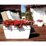 PE ZUNANJI LONEC CAPRI XL BEL 80X40CM