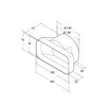 CEV ZA NAPO SICCABO ROZETA PRAVOKOTNE CEVI Z ZRAČNO ZAPORO