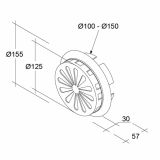 CEV ZA NAPO SICCABO ROZETA STENSKA ZUNANJA 150 MM OKROGLA