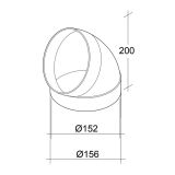 CEV ZA NAPO SICCABO KOLENO 45° ZA CEV 150 MM
