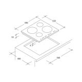 INDUKCIJSKA PLOŠČA CANDY CIB 640 DV3PM
