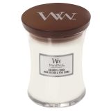 SVEČA V KOZARCU WOODWICK CLASSIC MEDIUM COCONUT & TONKA