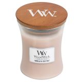 SVEČA V KOZARCU WOODWICK CLASSIC MEDIUM VANILLA & SEA SALT