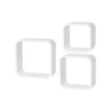 LESENA POLICA CUBE SET BELA 3 KOS 350X350X145 MM