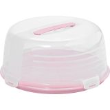 POSODA ZA SHRANJEVANJE CURVER ŠKATLA ZA TORTO SVETLO ROZA OKROGLA