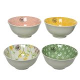 SERVIRNA SKLEDA DECORIS CVETLICE PORCELAN 15X7 CM