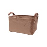 OKRASNA PRAVOKOTNA KOŠARA IZ POLIESTRA Z ZLATIM VZORCEM