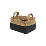 PRAVOKOTNA OKRASNA KOŠARA IZ NARAVNIH MATERIALOV.