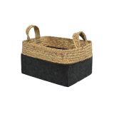 PRAVOKOTNA OKRASNA KOŠARA IZ NARAVNIH MATERIALOV.