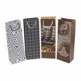 DARILNA VREČKA MAT RED KLASIKA Z VRVICO STEKLENICA 123X78X362 MM