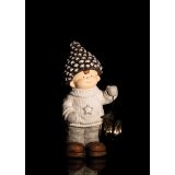 PRAZNIČNA FIGURA GLOSSTYLE DEČEK STORŽEK Z LANTERNO 43 CM