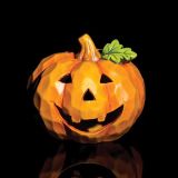 DEKOR.ZA NOČ ČAROVNIC GLOSSTYLE BUČA KERAMIČNA 18 CM PREMERA