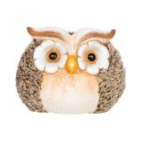 DEKOR.ZA NOČ ČAROVNIC GLOSSTYLE SOVA HRANILNIK 12 CM KERAMIČNA