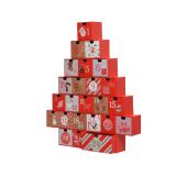 DEKORACIJA DECORIS ADVENTNI KOLEDAR BOŽIČEK RDEČE BARVE