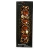 DEKORACIJA DECORIS ADVENTNI RJAV/BLEŠČEČ S 4 KOZARČKI, 45X15X9 CM