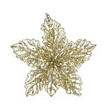 DEKORACIJA DECORIS BOŽIČNA ZVEZDA NA SPONKI 23.5 CM ZLATA