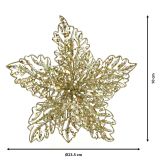 DEKORACIJA DECORIS BOŽIČNA ZVEZDA NA SPONKI 23.5 CM ZLATA
