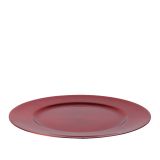 DEKORACIJA DECORIS KROŽNIK FI 33 CM, RDEČ PVC