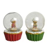 DEKORACIJA DECORIS SNEŽNA KROGLA MEDENJAK FI 10 CM SORT