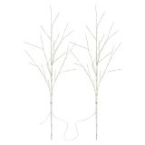 DEKORACIJA EMOS LED BREZOVE VEJE 2X60 CM TOPLO BELA, ČASOVNIK