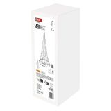 DEKORACIJA EMOS LED KOVINSKA JELKA 180CM ZUN./NOT. TOPLA BELA