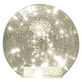 DEKORACIJA EMOS LED STEKLENA KROGLA ZLATA 15 CM,TOPLO BELA,ČASOVNIK