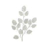 DEKORACIJA EVERLANDS VEJA Z LISTKI BELE BARVE 88 CM