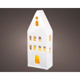 DEKORACIJA LUMINEO LED HIŠICA 24 CM BELA