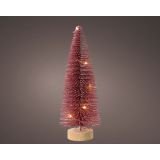 DEKORACIJA LUMINEO LED JELKA 30 CM ROZA TOPLO BELA