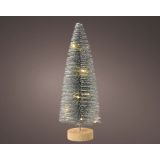 DEKORACIJA LUMINEO LED JELKA 30 CM SREBRNA TOPLO BELA