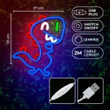 DEKORAT. STENSKA SVETILKA FOREVER NEON LED BABY DINO