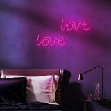 DEKORAT. STENSKA SVETILKA FOREVER NEON LED LOVE