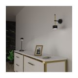 DEKORAT. STENSKA SVETILKA MILAGRO ARENA ČRNA/ZLATA 1XGX53 MLP7759