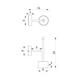 DEKORAT. STENSKA SVETILKA MILAGRO ARENA ČRNA/ZLATA 1XGX53 MLP7759