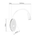 DEKORAT. STENSKA SVETILKA MILAGRO BASE 8W+2W BELA ML6353 NOČNA