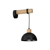 DEKORAT. STENSKA SVETILKA MILAGRO ERIK ČRNA/LES 1XE27 MLP7224