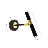 DEKORAT. STENSKA SVETILKA MILAGRO MONZA ČRNA/ZLATA 1XG9 MLP6332