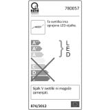 DEKORAT. STENSKA SVETILKA ESTO AMIRA 2X4W SMD-LED