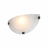 DEKORAT. STENSKA SVETILKA FEROTEHNA Z 240 K11 AB 1X60W BELI ALABASTER-KROM KLJ.