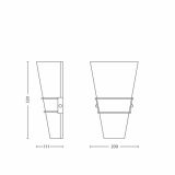 DEKORAT. STENSKA SVETILKA PHILIPS BAKERSFIELD 1X15W E27 33204/43/16 RJAVA