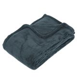 DEKORATIVNA ODEJA ATMOSPHERE 180X130 CM, MODRA, MIKROPLUSH