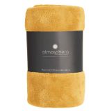 DEKORATIVNA ODEJA ATMOSPHERE 180X130 CM, OKER, MIKROPLUSH