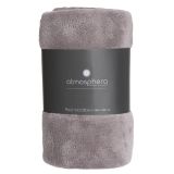 DEKORATIVNA ODEJA ATMOSPHERE 180X130 CM, SIVA, MIKROPLUSH